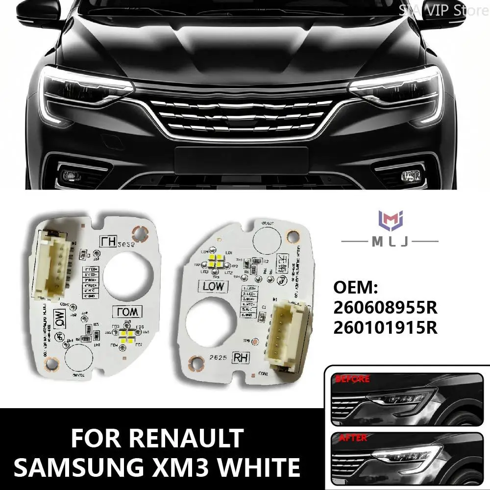 Angel Eye Board 260608955R-L 260101915R-R For Renault SAMSUNG XM3 2021-2025 Headlight White DRL LightSource Chip Car Accessories