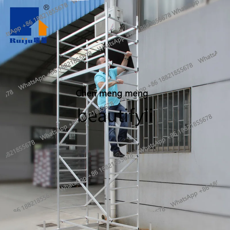 All aluminum alloy folding quick loading mobile scaffolding engineering ladder climbing climbing platform ladder