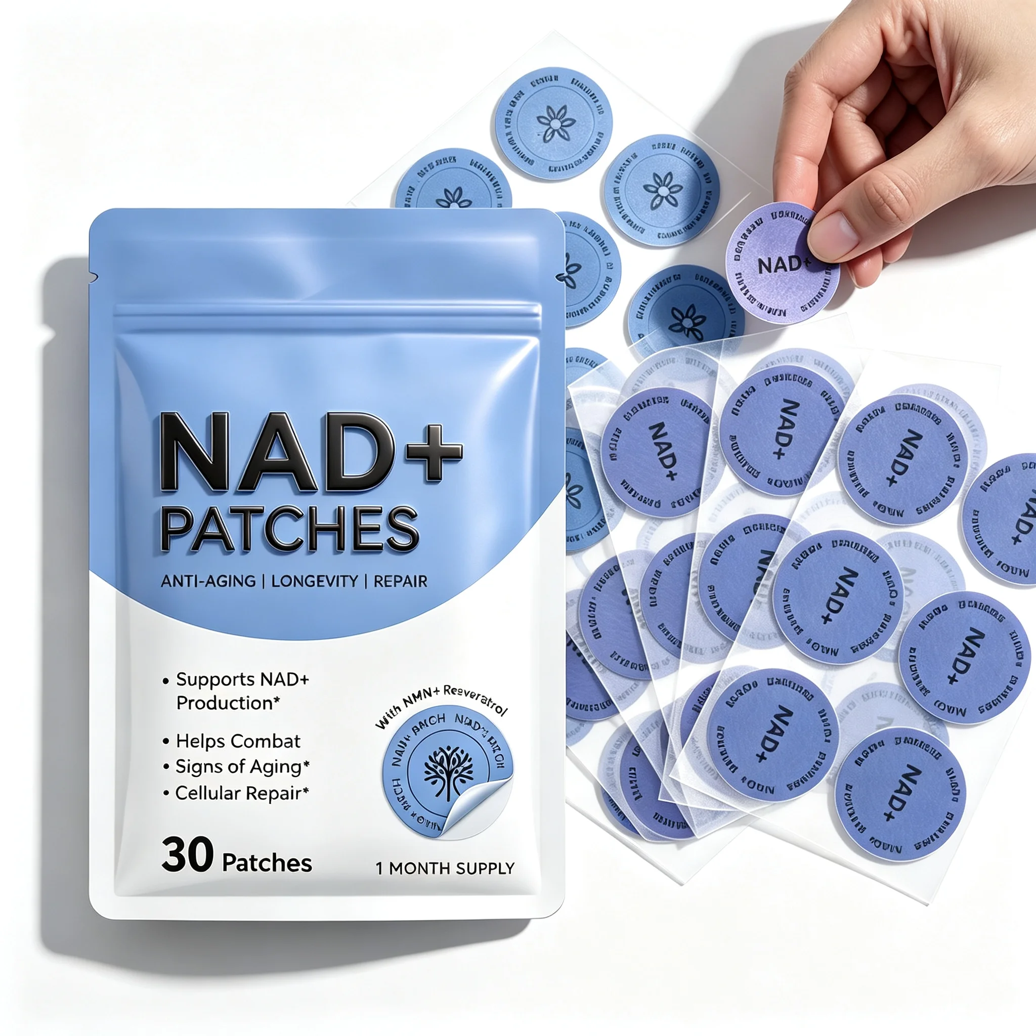2027 Bestseller 30 Stück NAD+ ᵂᵉᵗᵃᵃᵃᵃᵃᵃ Patchs, Einfach Anzuwendende Tägliche Körperpflege-Aufkleber – Detail 1