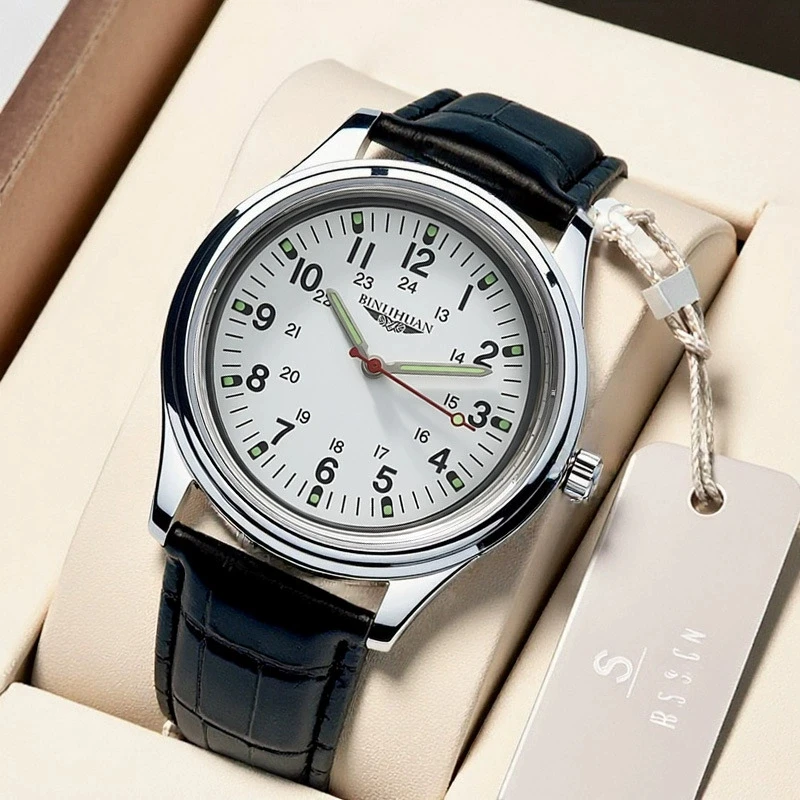 New Fashion Luxury Man Business Leather  Watch Men Higt Quality Quartz Watches Students Sports Wristwatches Gifts Casual Clock