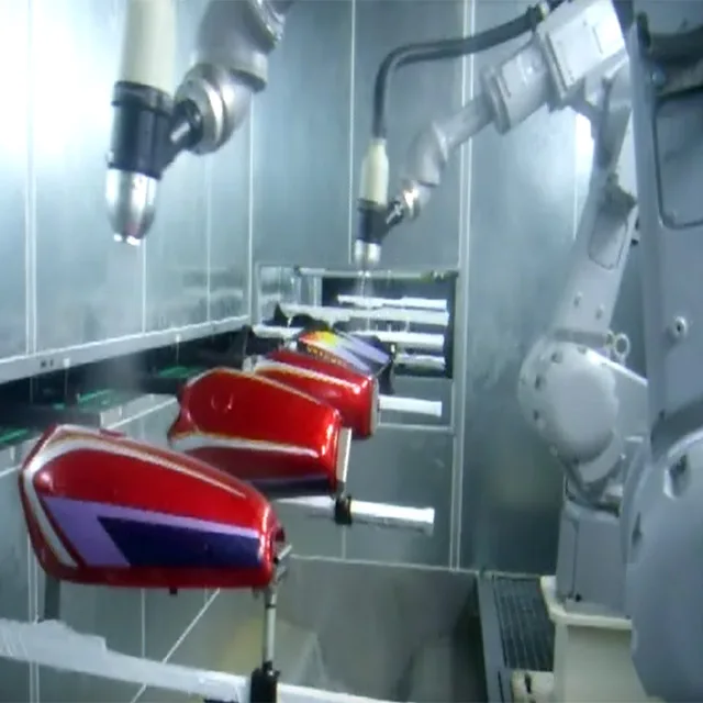 6-Axis Painting Line for Automotive Parts Uniform Film Thickness 30% Paint Saving Metal Coating Machinery