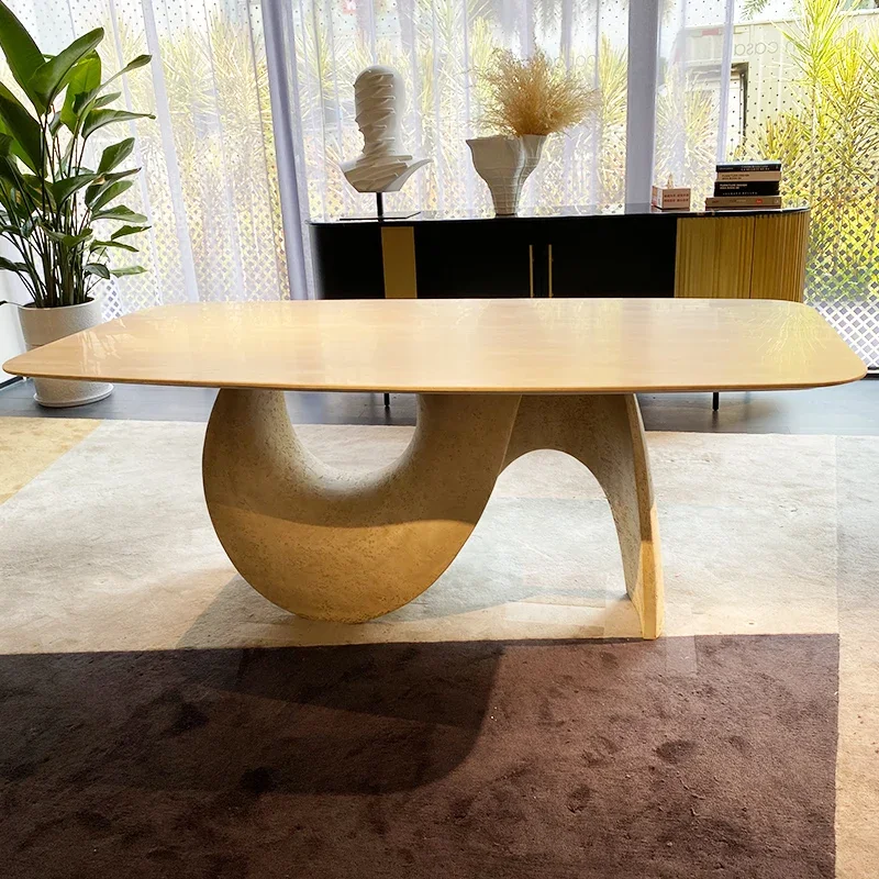 

Стол для кафе Столы для столовой Ресторан Дизайнерские кофейные стулья Кухонные мраморные круглые керамические Mesa Plegable Service Элегантный овальный