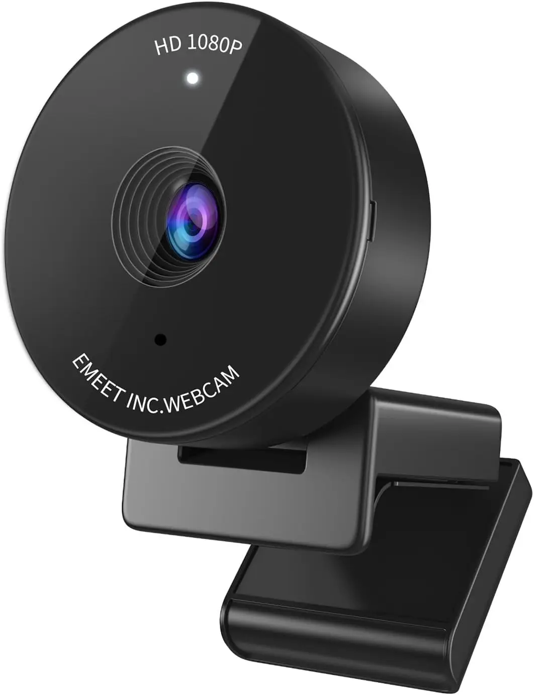 

1080P Webcam with Microphone & Privacy Cover, Auto Light Correction, 70° View for Online Meetings & Classes