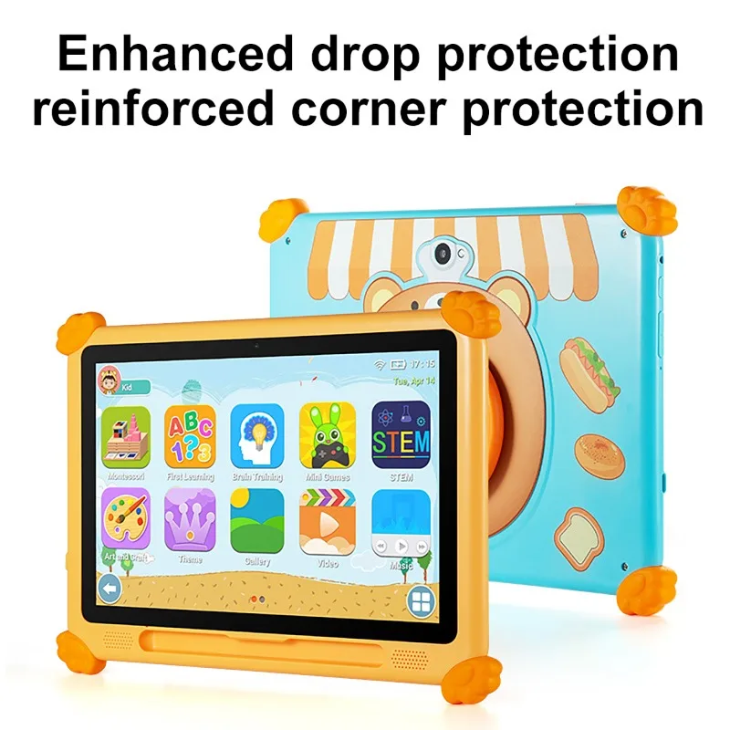 16GB+512GB Kid Tablet PC with 10.1-inch IPS Touchscreen Display & Protective Case Drop-Proof Eye-Friendly Android16 Tablet