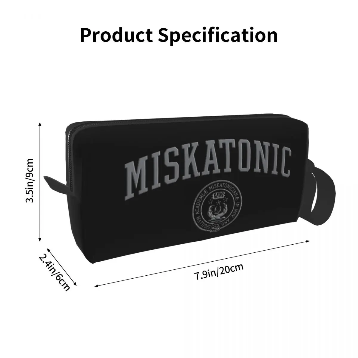 Miskatonic-Trousse de maquillage pour hommes et femmes, grand sac cosmétique, trousses de toilette, stockage de poudres, université Coljk ate Lovecraft