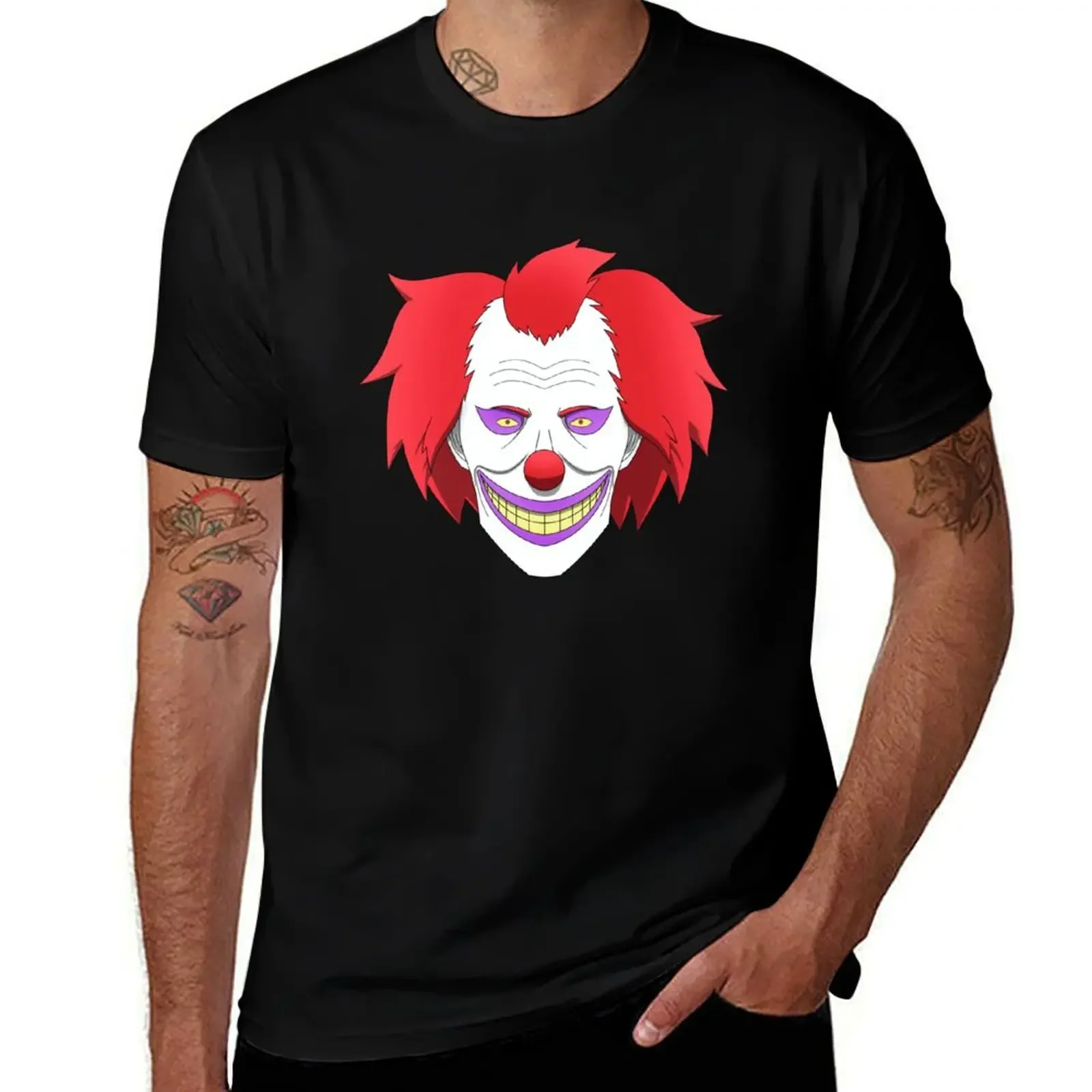 

Scary Clown Face T-Shirt basketball graphic tees oversized fitted t shirts for men