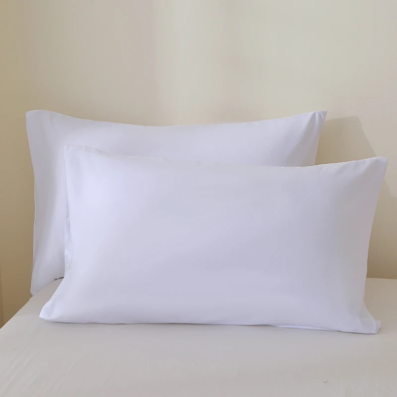 2 pieces set 50*65 50*70 50*75 50*90cm White 100% polyester Bed USA Standard Queen King Size bedroom Long Pillow Cover Cases