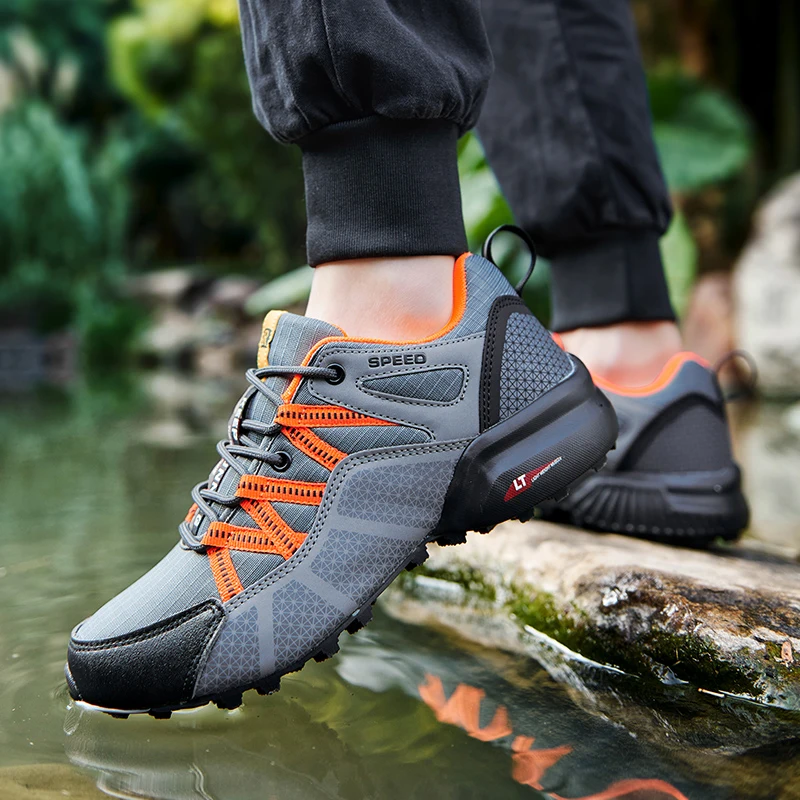 Men Women Waterproof Hiking Shoes Outdoor Camping Trainers Mountain Climbing Trekking Sneakers Walking Hunting Tactical Boots image 2