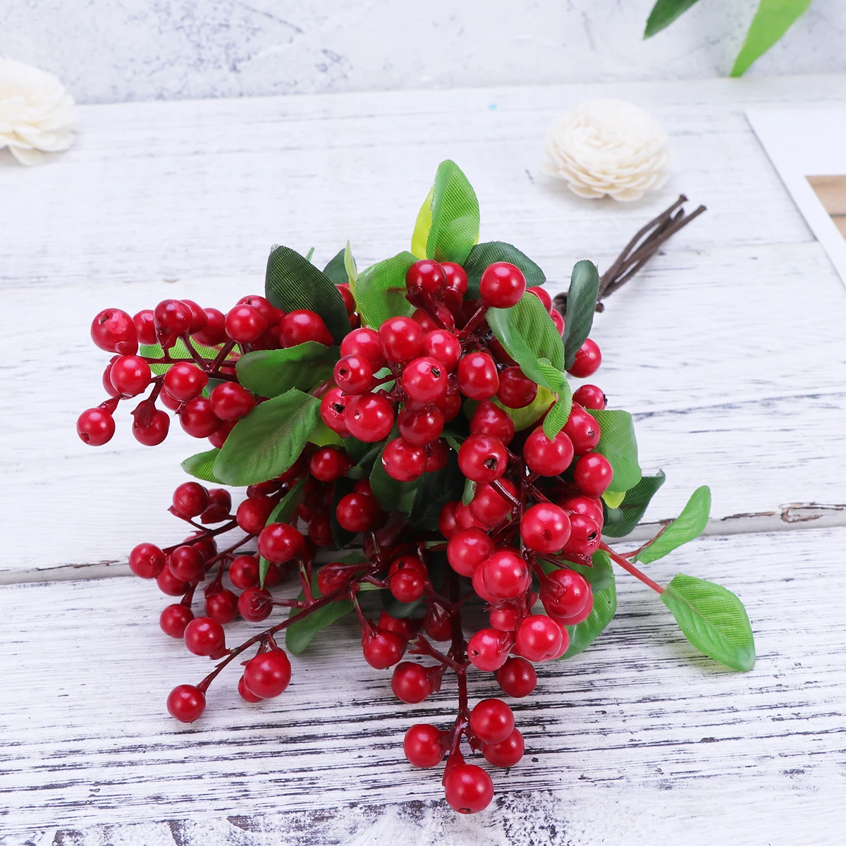 

10pcs Artificial Blueberries Simulated Fruit Decoration PVC Material Christmas Ornament Home Decor DIY Accessories Berry Picks