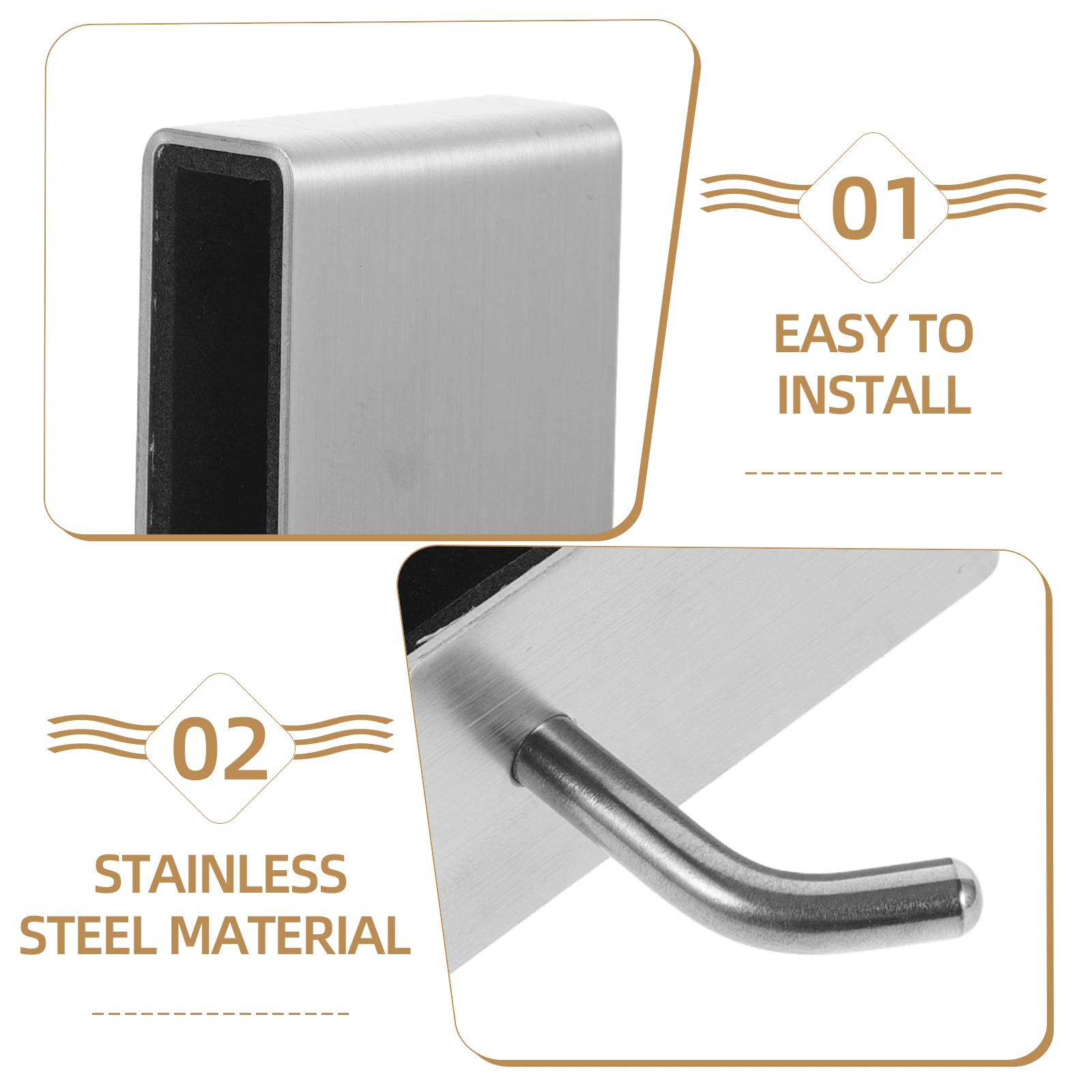 

Bathroom Glass Door Hook Heavy Duty Over Door Hanger Stainless Steel Towel Rack For Kitchen Bathroom Office Punch Free