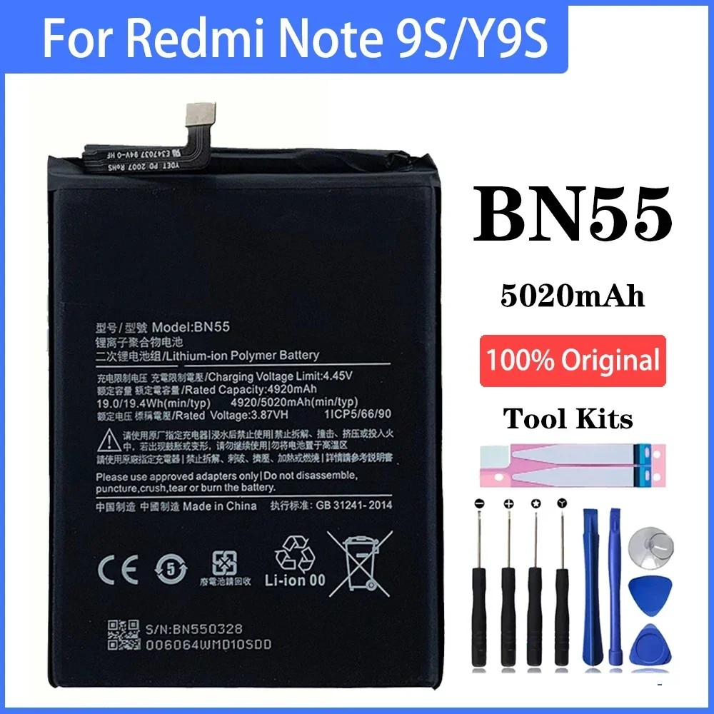 100% high capacity BN53 BN54 BN55 Battery For Xiaomi Redmi 10X 4G / Note 9 Pro 5G / Note 9S / Note 10 pro Phone Batteries