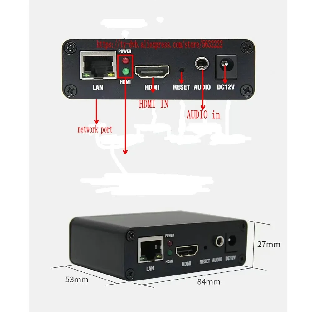 Hdmi to Ip1080P H265 H264 Video Encoder Networking Live Push Streaming Rtmp/http/rtsp Ts Flv Iptv Catv Networking live Encoder