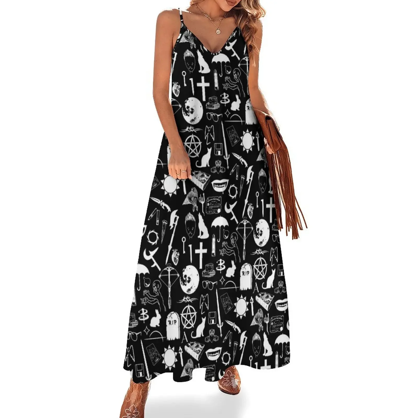 

Buffy Symbology, White Sleeveless Dress dresses for women 2024 evening dress women