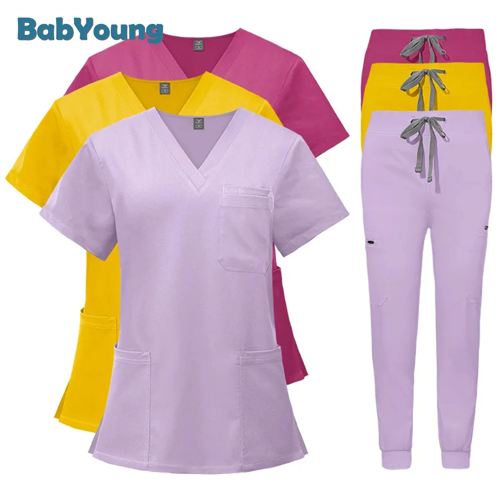 New Operating Room Upgrade Uniform Hospital Working Scrubs Set Medical Supplies Nurse Dental Surgery Suit Workwear XS~XXL