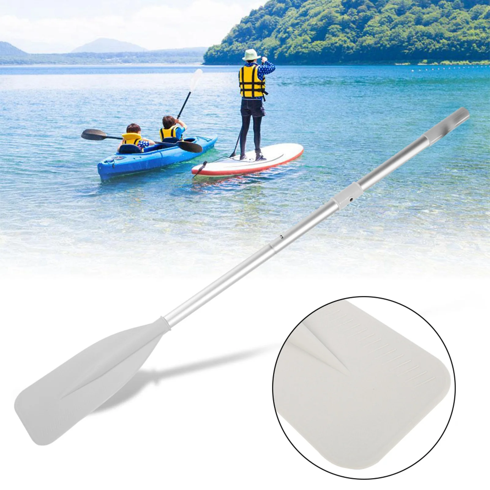 

Dinghy Paddle Water Sports Paddle Aluminium Alloy Oars Grey Rubber Dinghy Canoe Kayak for Inflatable Boat Water Marine Sports