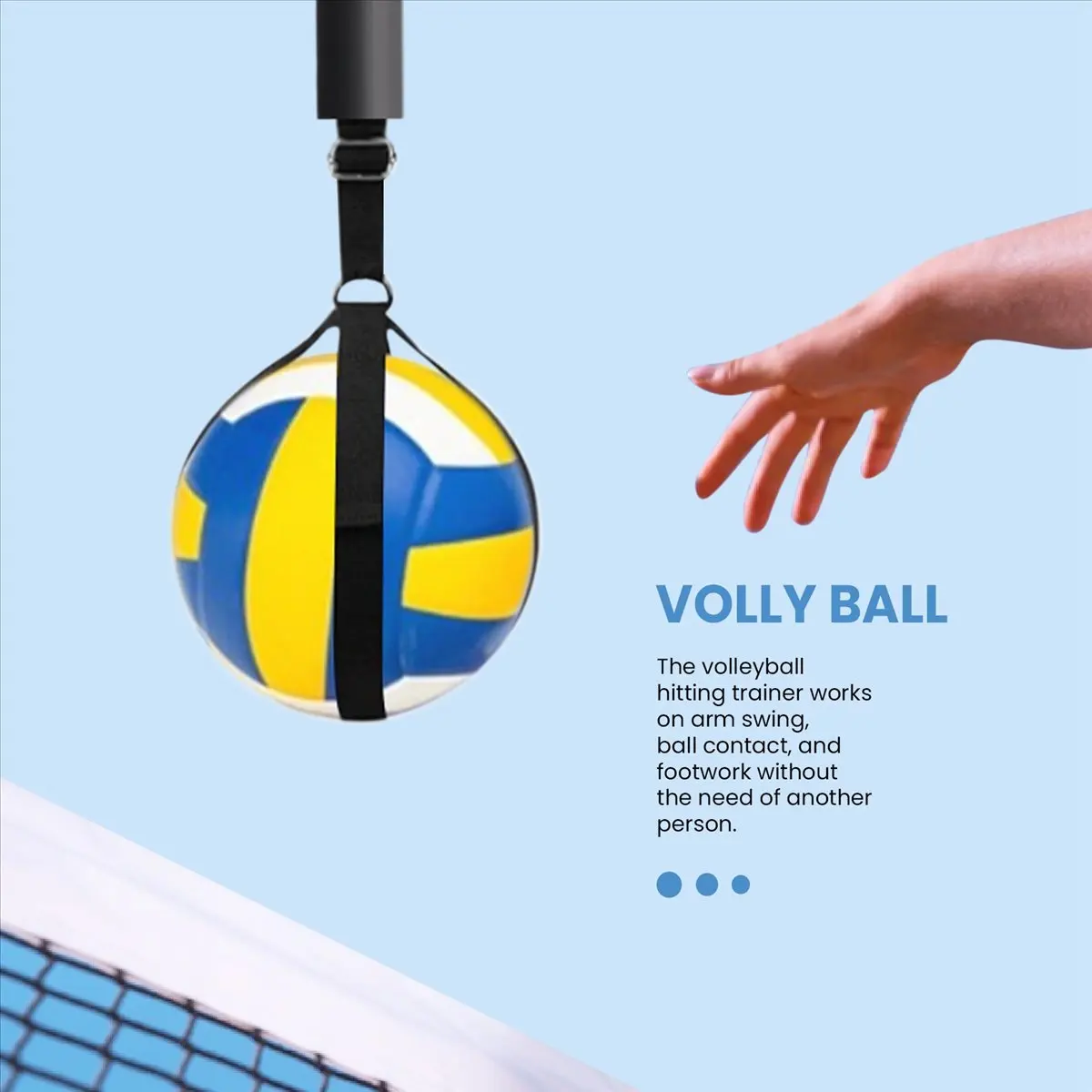 【CYBER MONDAY】Volleyball Spike Trainer Volleyball Spike Training System Volleyball Equipment Training Improves Serving, Jumping