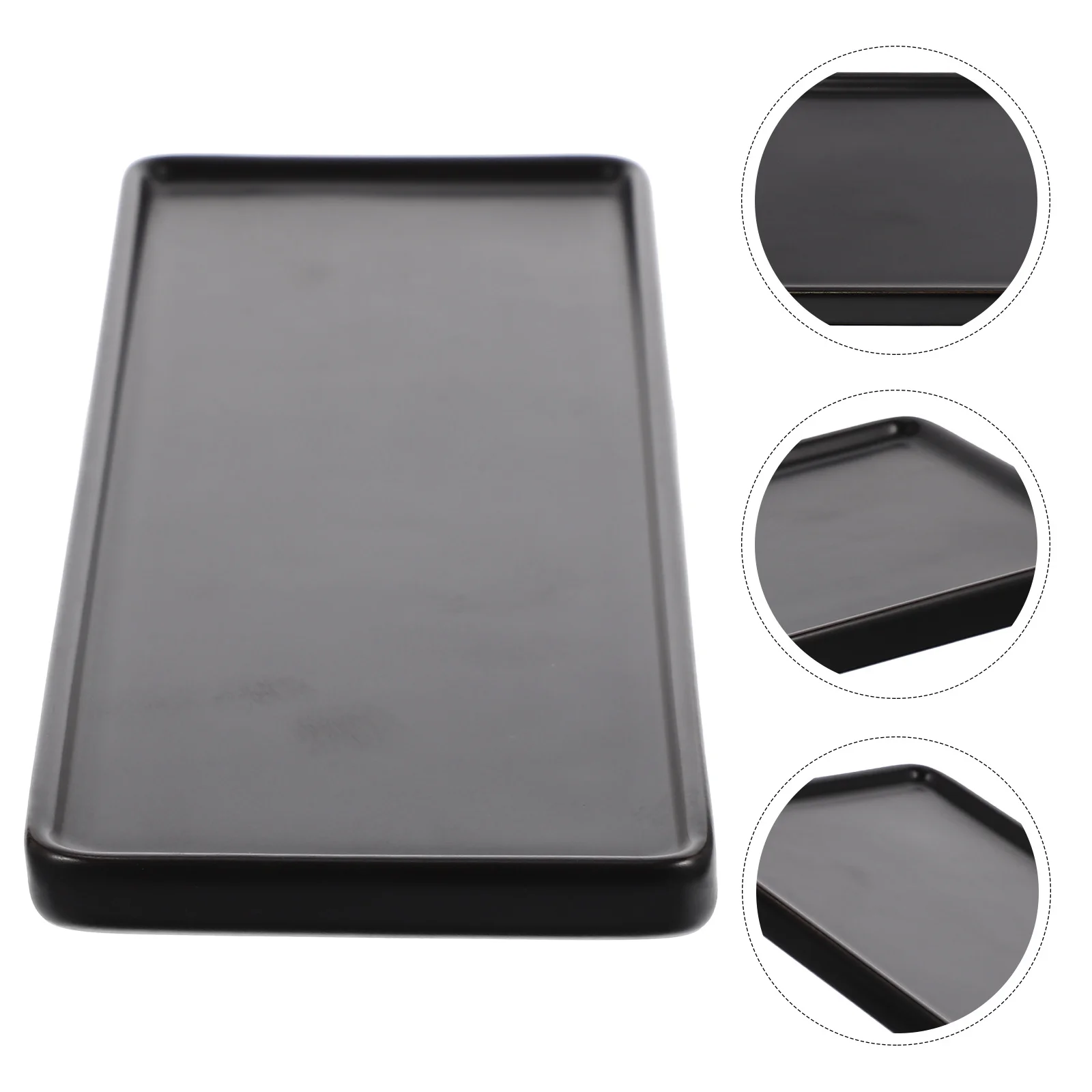 

Rectangular Ceramic Decorative Tray Vanity Organizer Makeup Perfume Soap Holder Bathroom Desktop Storage Organizer