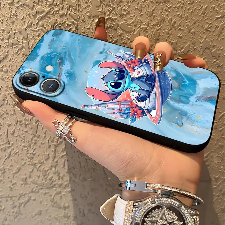 Disney Stitch Blue Case for iPhone 17 16 Pro Max 15 Plus SE 13 Mini 17Air 7 8 14 X XS XR 11 12 Soft Back Phone Cover