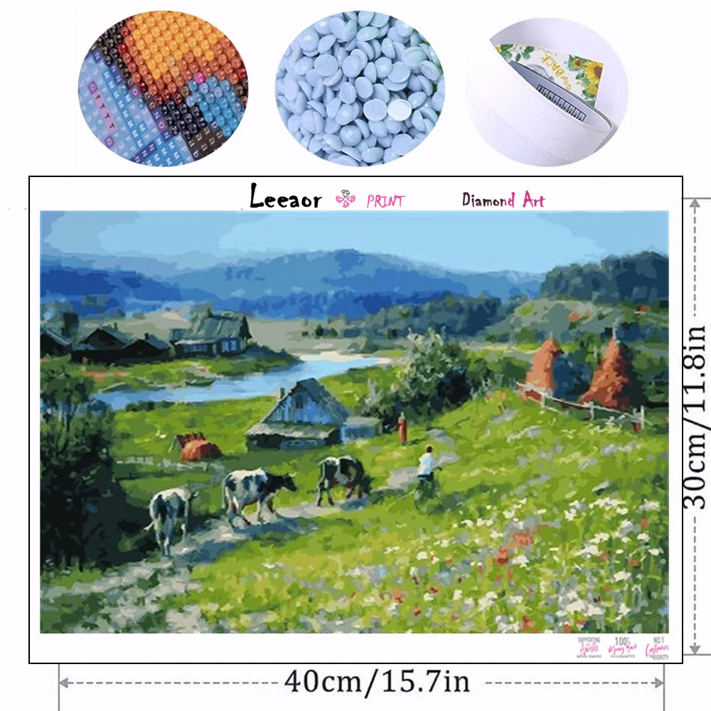 5d Landscape Diamond Painting Nieuwe Collectie 2023 Country Cross Stitch Kit Animal Building Diy Home Decor Caja Misteriosa Gift