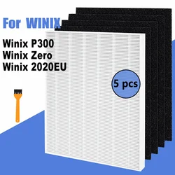 1 True HEPA Filter and 4 Activated Carbon Pre-Filters Compatible with Winix P300, Winix Zero, Winix 2020EU Air Purifier