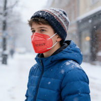 50-100pcs Kids Facemask KN95 Mask Child Disposable Mask Virus Mouths Fpp2 Covers Dust Mask Full Face Masks Non-woven Fabric