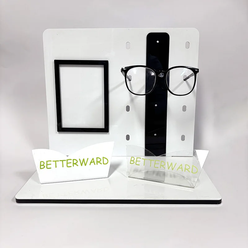 custom.Custom Store Exhibition Acrylic White Sunglasses Counter Eyewear Display Holder Shelf Reading Glasses Display
