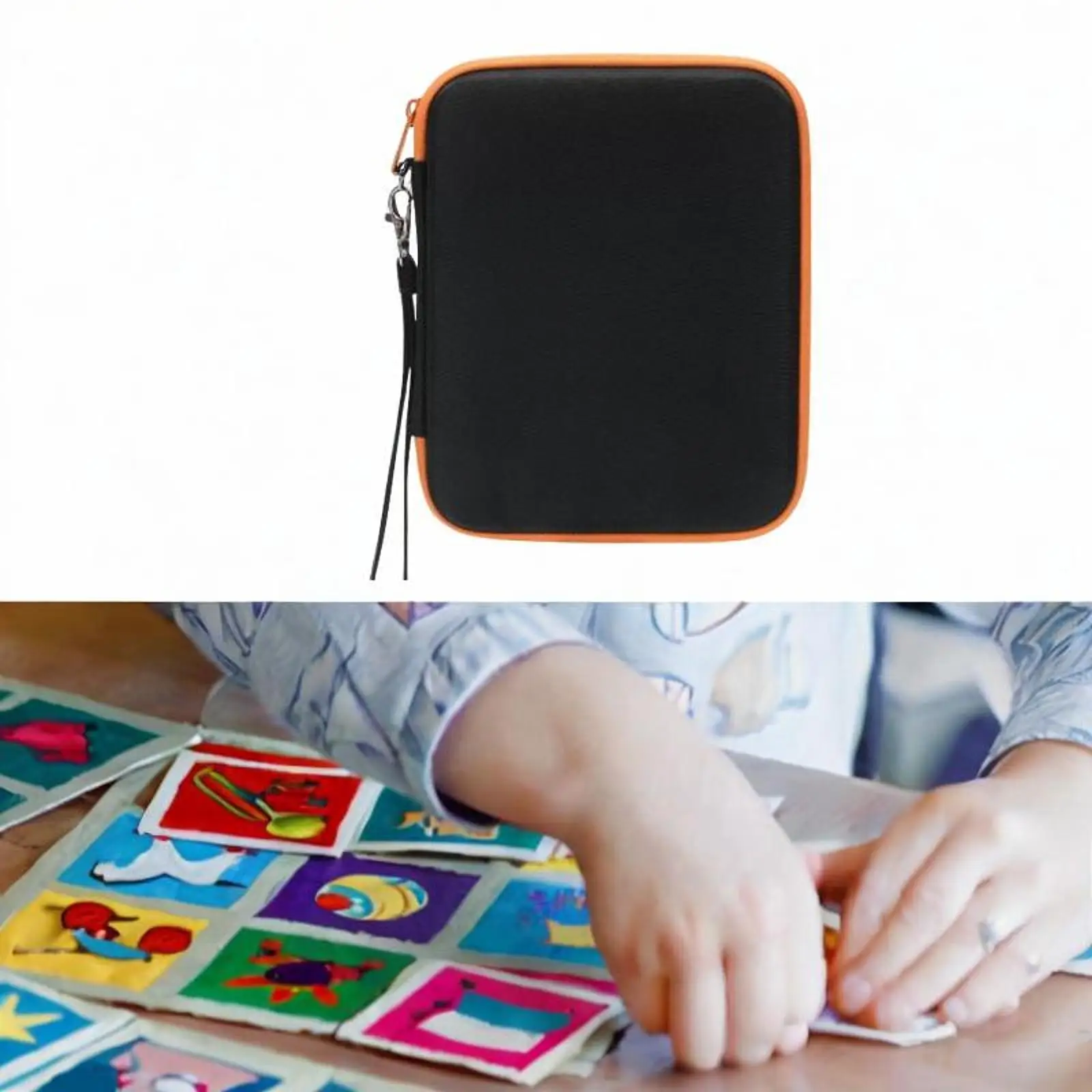 Kids Audio Player Card Case Portable 80 Pockets Zippered Children Toy Card Sleeve