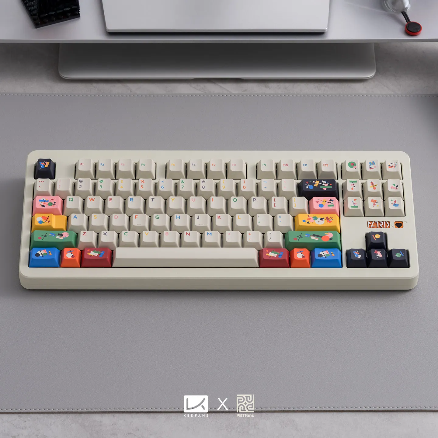 PBTfans Keycaps Set Glass Microbeads PBT Cherry Profile Custom Original Artisan Keycaps for Mechanical Keyboard Accessories Gift