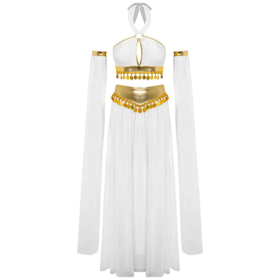 gold egyptian dress Maryum Maria Chiffon Dress - Pakistani Designs main image 1