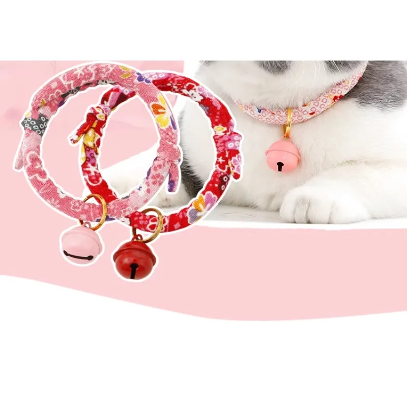 Cat Collar Japanese and Wind Bell Pet Supplies Neck Ring   Rope Necklace