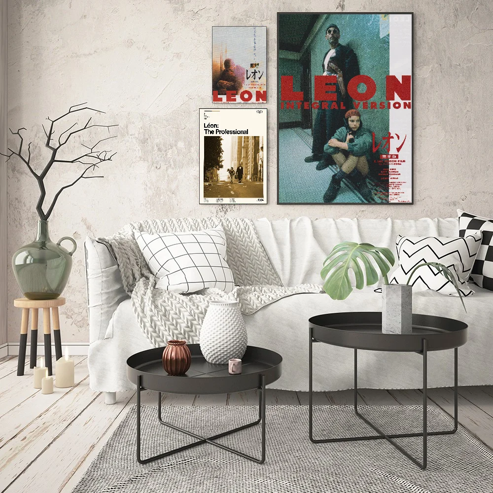 Retro Minimalist Movie Leon Leon The Professional Self-adhesive Art Waterproof Paper Sticker Coffee House Bar Room Wall Decor