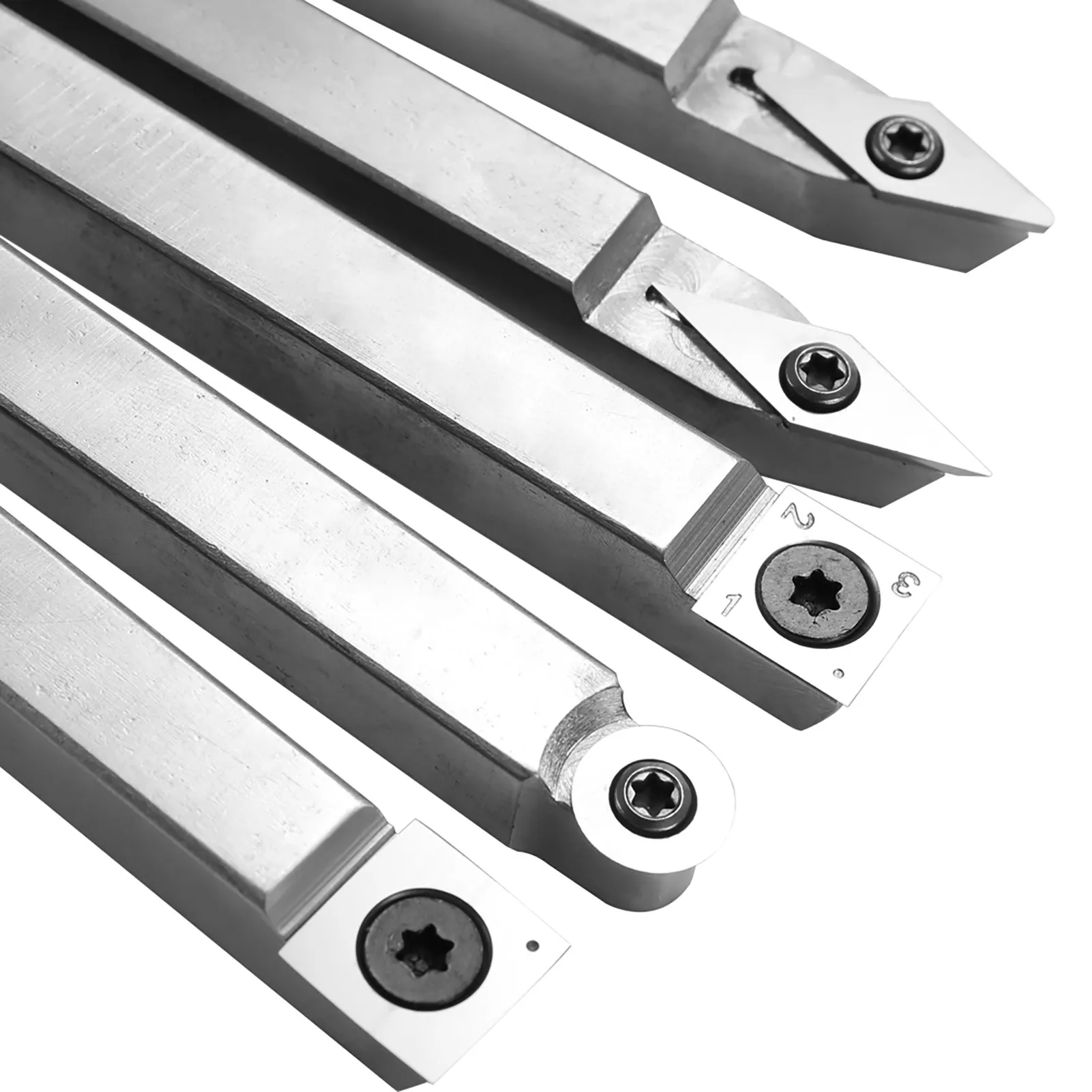 Alloy Steel Lathe Wood Turning Tool Carbide Insert Wrench Cutter Tools Aluminum Alloy Handle Woodworking Tool 35° R