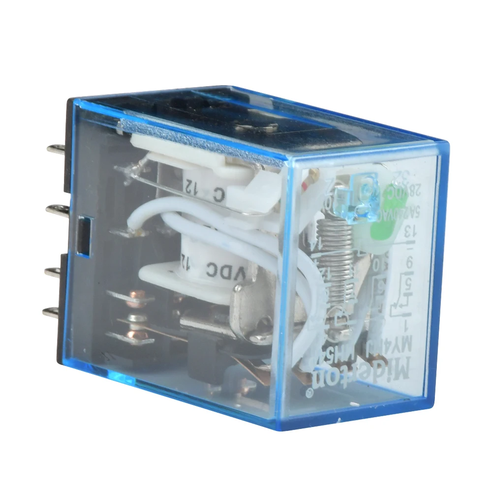 AC 220V 110V DC 12V 24V 14PIN Coil Power Relay Electronic Mini Electromagnetic Relay Module MY4NJ Socket Base