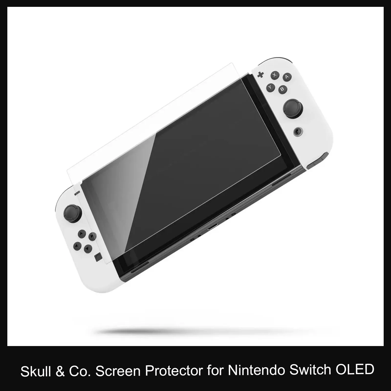 Skull & Co. Protector de pantalla Película de vidrio templado para Nintendo Switch, Switch OLED, Switch Lite Paquete de 2 piezas Accesorios de juego
