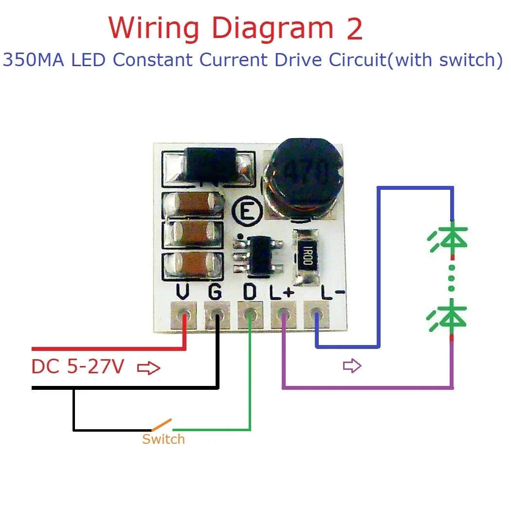 

DC5-27V 350mA Step-down LED Driver Module Adjustable PWM Controller DC-DC Buck Constant Current For Arduino Board Module NEW