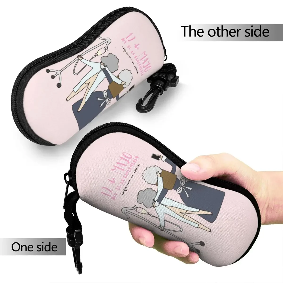 Enfermera En Apuros Nurse Medical Doctor Glasses Case Student Glasses Storage Box Print Eyewear Container