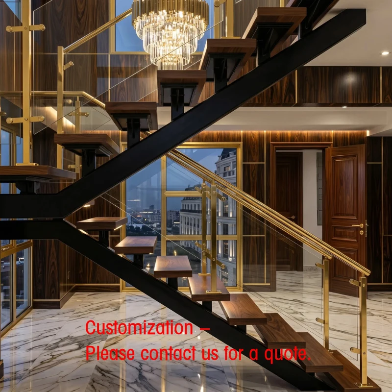 custom.European Standard CE Certified Stringer Staircase High End Developers