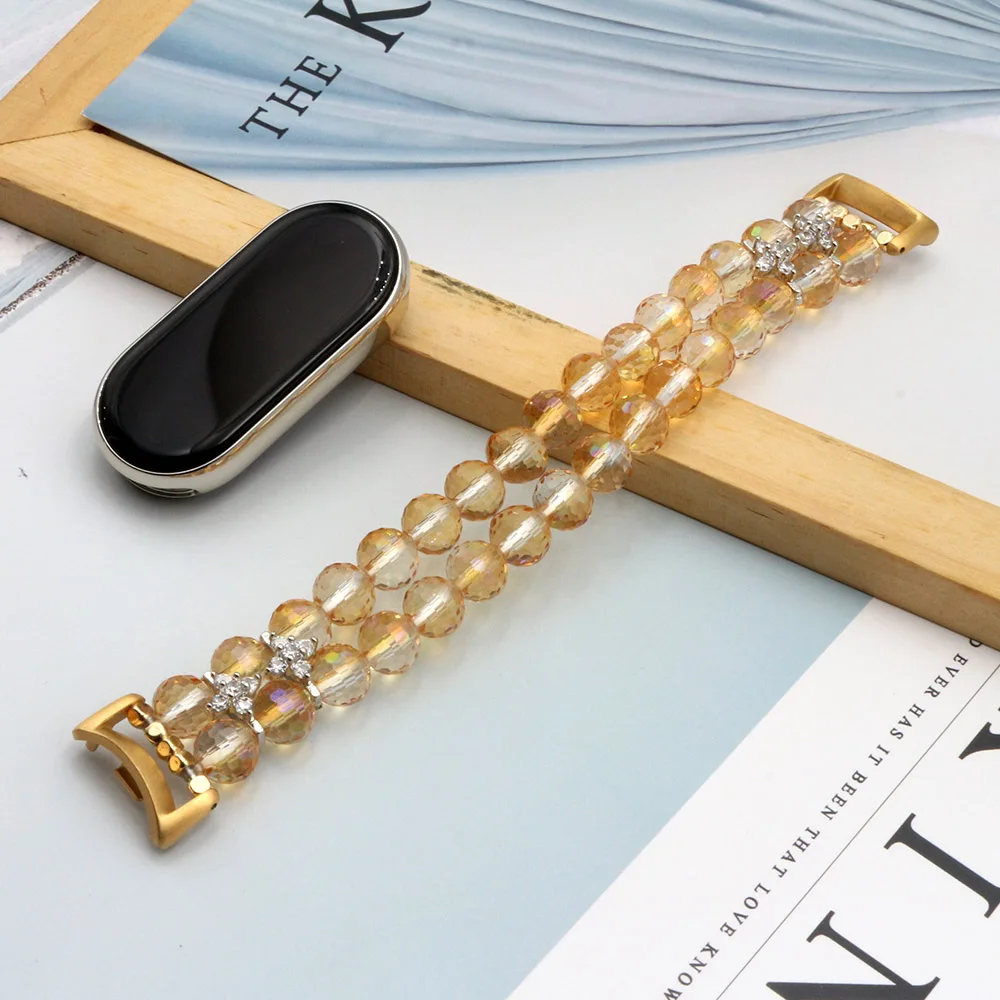 Simple Stylish Bracelet for Xiaomi Smart Band 8/ 8 NFC/ 9/ 9 Ceramic Edit Smartwatch Wristband Strap Replacement Crystal Bling