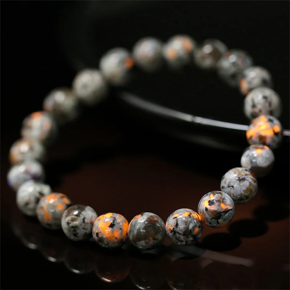 Natural flame stone bracelet personality trend Europe and the United States cross-border overbearing single circle bead hand jew