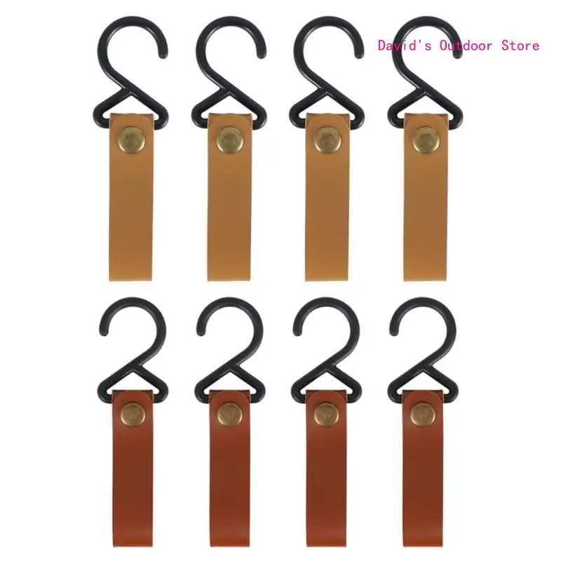 

Outdoor Camping Leather Hook S Type Kitchenware Finishing Hook Kitchen Hanger X3UA