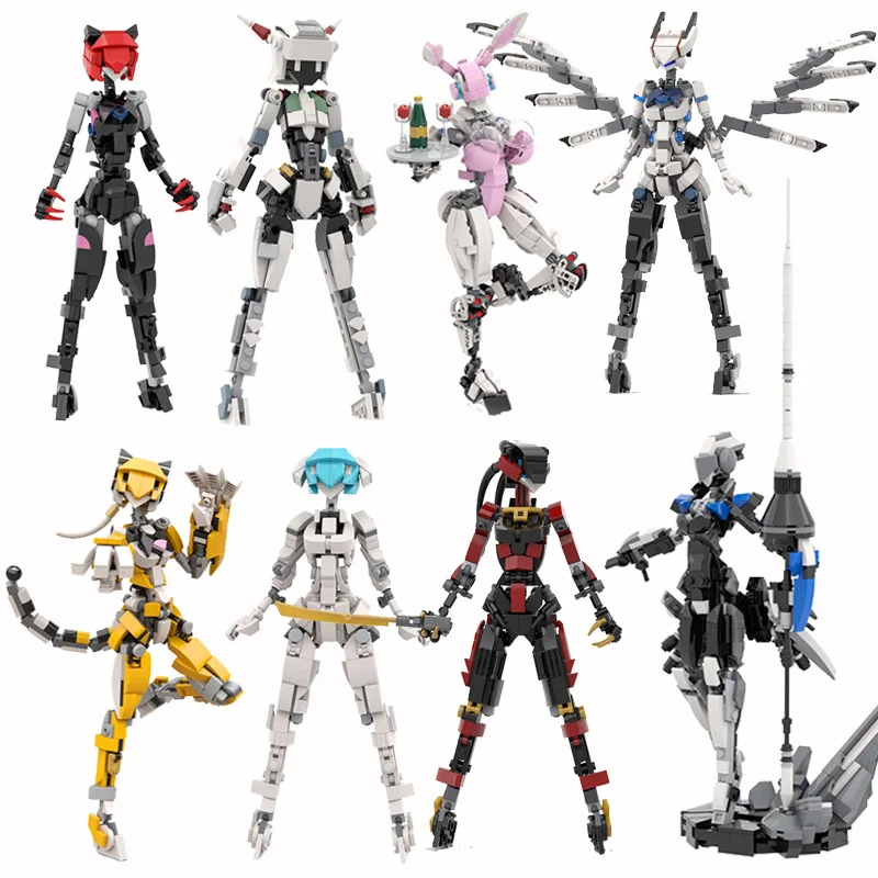 

Hot Birdy Figure Samurai Mecha Angel Tigress Gynoided Building Blocks Girl Robot Assembly Bricks Toys For Kids Birthday Gifts