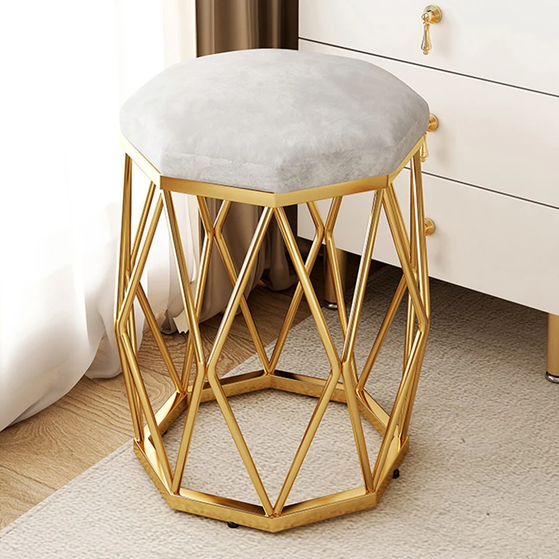 Luxury Chairs Nordic Minimalist Space Saving Kitchen Stool Designer Dining Chairs Gold Legs Outdoor Cadeira Nordic Furniture