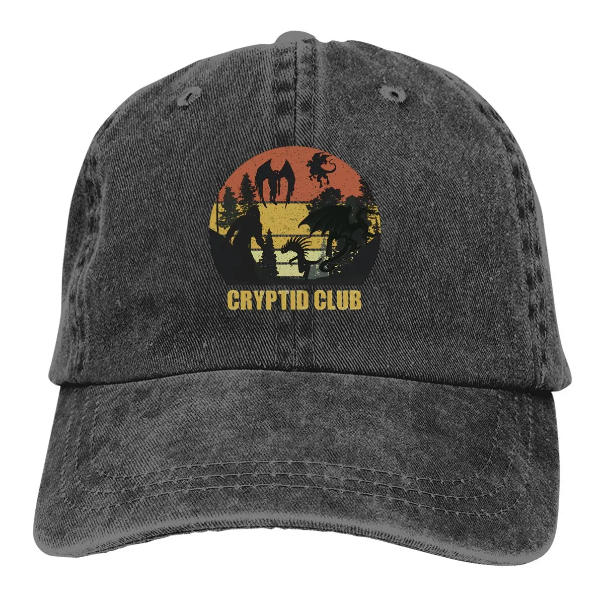 Cryptid Club Monster Hunting Classic Baseball Cap Men Hats Women Visor Protection Snapback Mothman Humanoid Creatures Caps