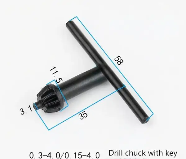 خيط تشاك مثقاب كهربائي WEDM مع مفتاح، نطاق التثبيت 0.15-4.0 مم، لآلة الحفر EDM