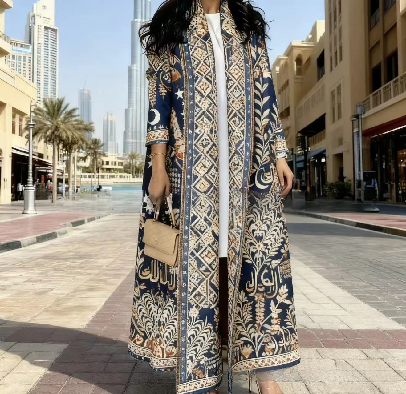 Miyake Pleated Muslim Robe Women's Clothing Spring and Autumn New Cape Foreign Trade Coat