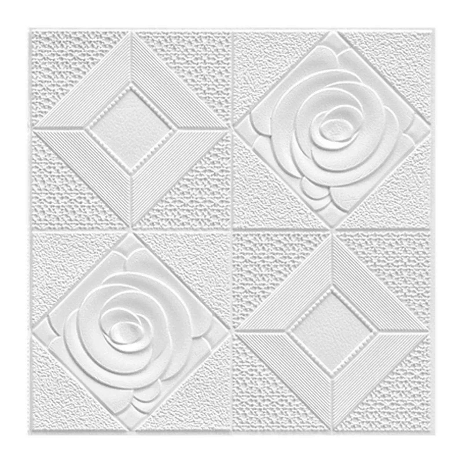 1Pc 3D Self-adhesive Tile Stone Brick Wall Sticker Soft Foam Panels Home Decor Rose Series Home Decoration Stickers Wall-papers