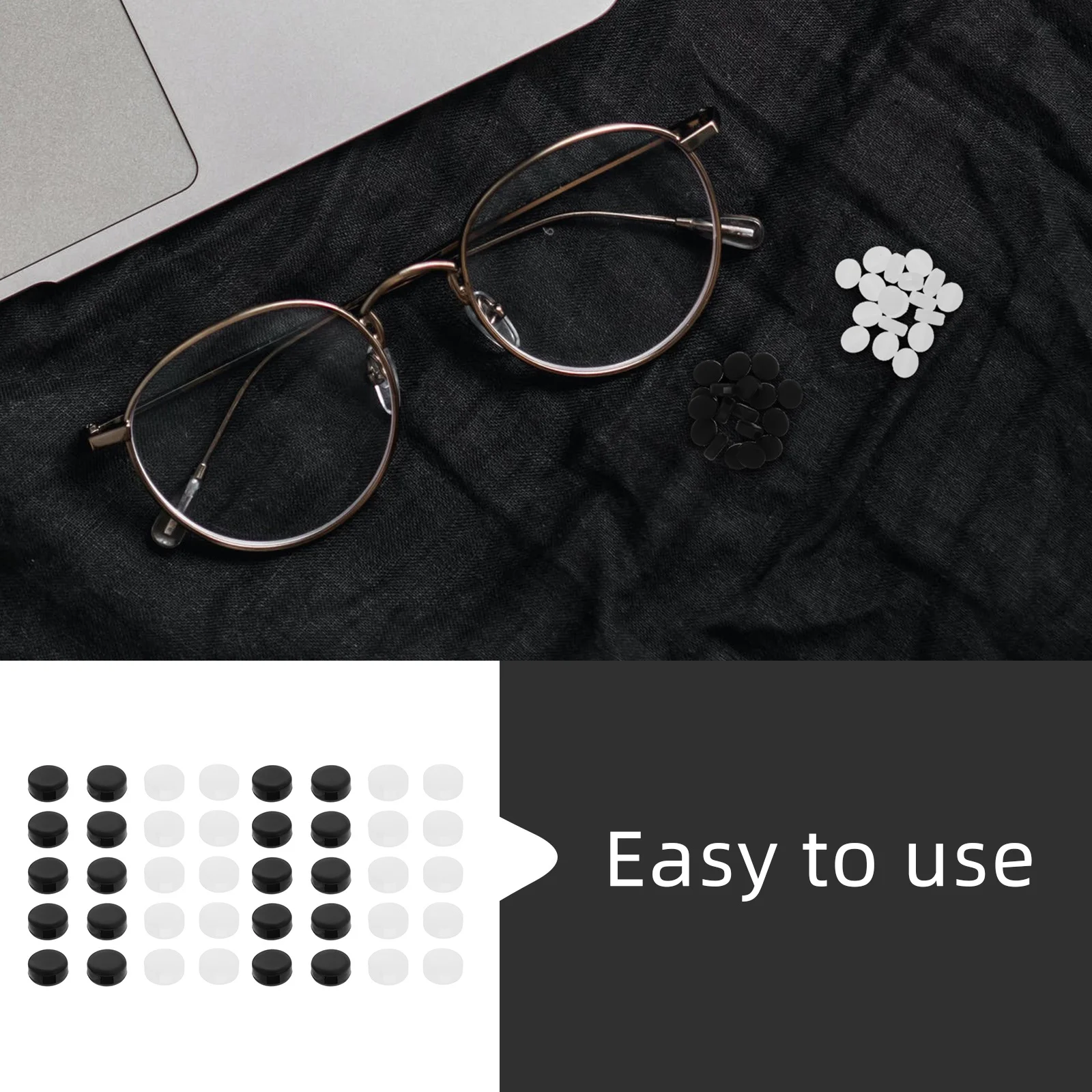 

40Pcs Non-Slip Oval-Shape Glasses Retainers Anti-Slip Silicone Grips for Myopia Glasses Running Swimming Gymnastics Outdoor