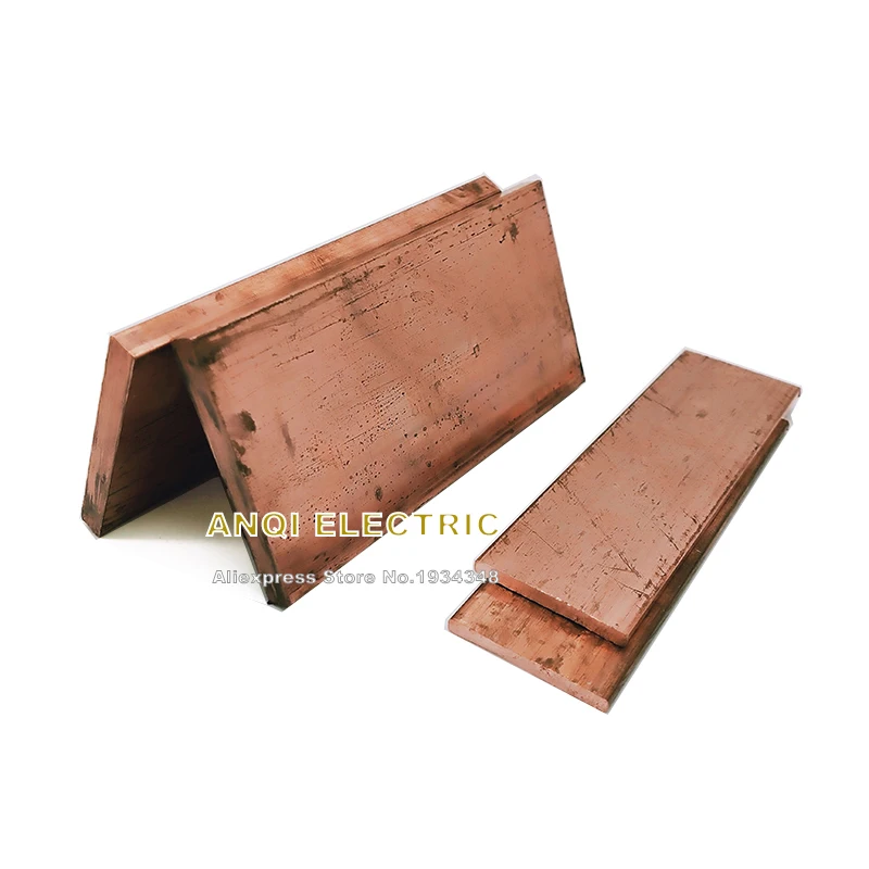 99% pure Cu flat Copper Bar Plate Metal Strip thickness 1/2/3/4/5/6/8 mm T2 red copper row plate pure copper