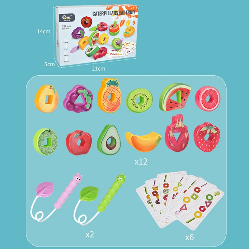 Cosysparks Jouets à lacets pour enfants 2-5 ans, 4 jouets de motricité fine, forme de fruits, jouets de voyage, cadeau pour enfants Cosysparks Jouets à lacets pour enfants 2-5 ans, 4 jouets de motricité fine, forme de fruits, jouets de voyage, cadeau pour enfants