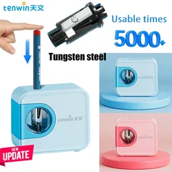 Tenwin new automatic electric pencil sharpener mini cartoon camera sharpener for Kids Artists School Supplies Stationery